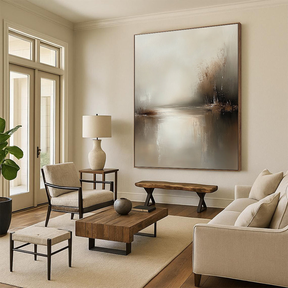 Dreamy Misty Lake Art for Bedroom & Study STSC077