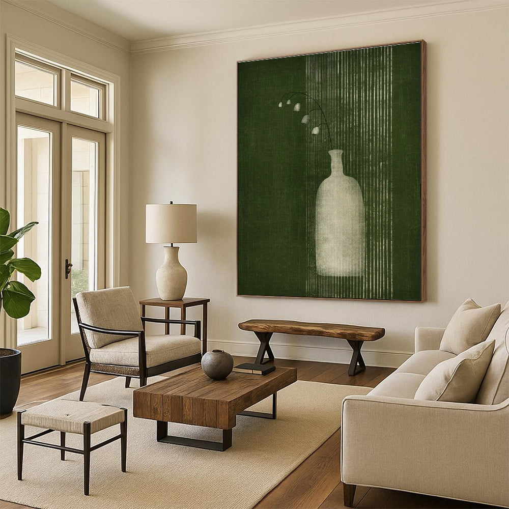 Delicate Floral Vase Art for Vintage - Inspired Bedroom & Garden - Themed Café DLZ1384