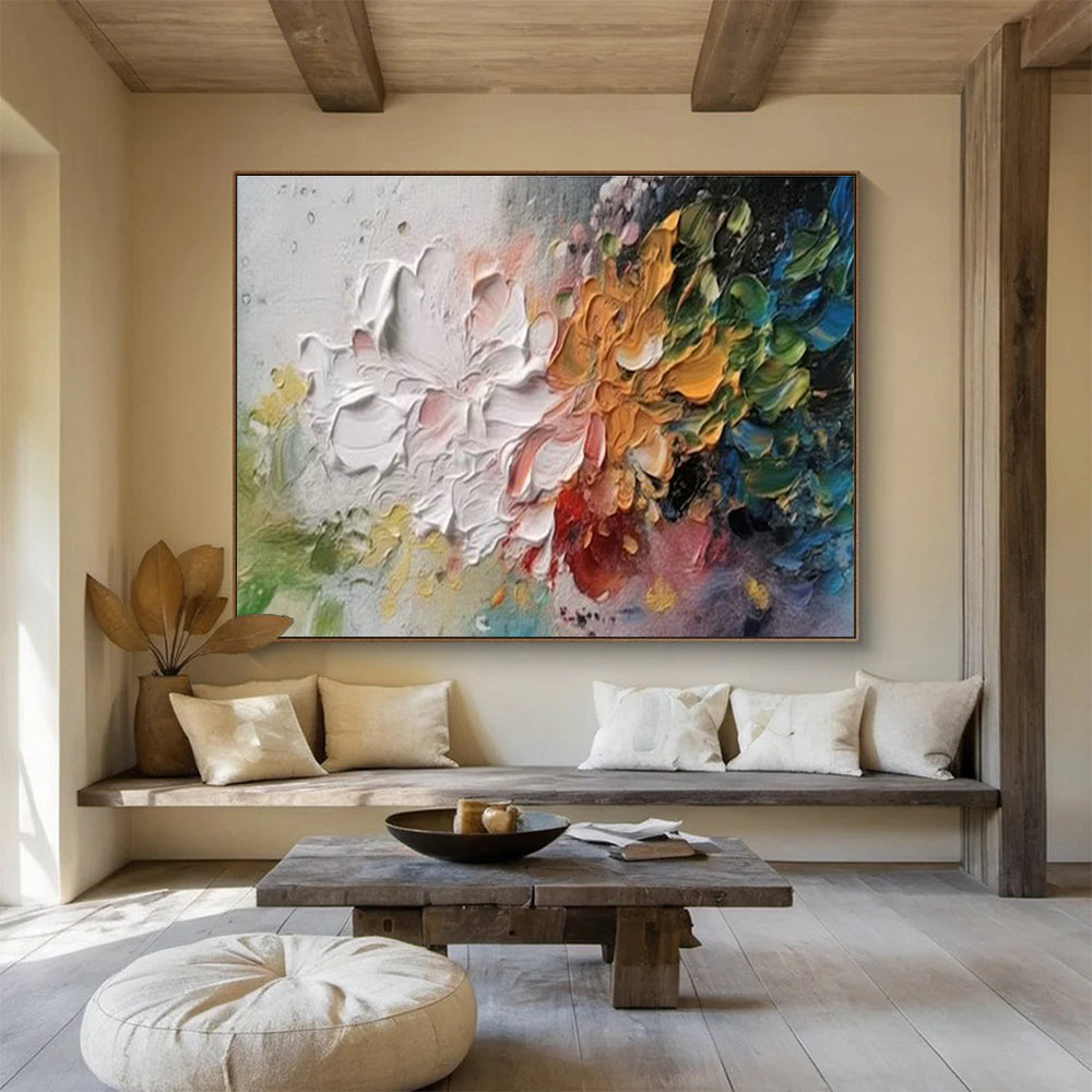 Impasto Flower Bouquet Art for Romantic Wedding Venues DLZ3084