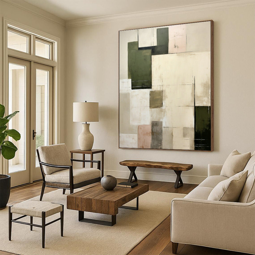 Earth - Toned Geometric Art for Rustic Home & Design Studio DLZ0596