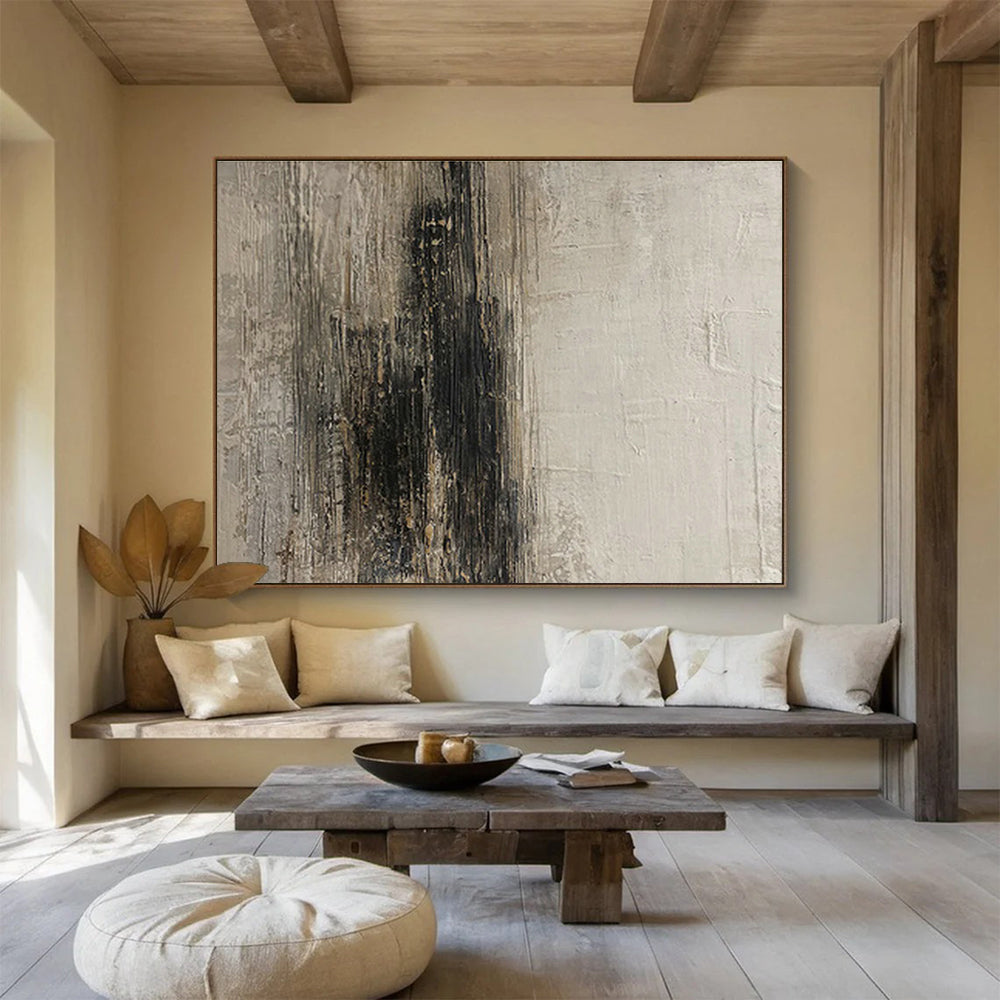 Gray - Black Artistic Abstract for Moody Home Theaters DLZ2470