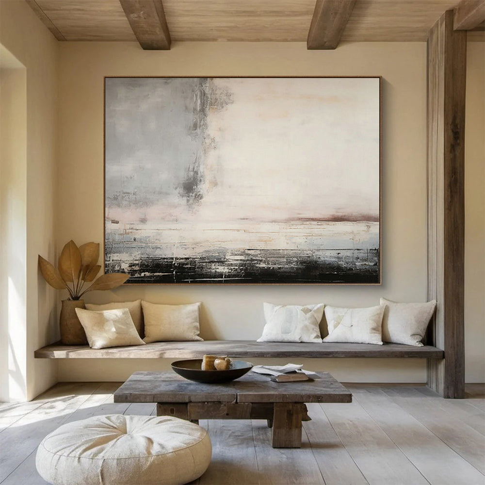 Gray - Pink Abstract Art for Modern - Chic Powder Rooms DLZ2430