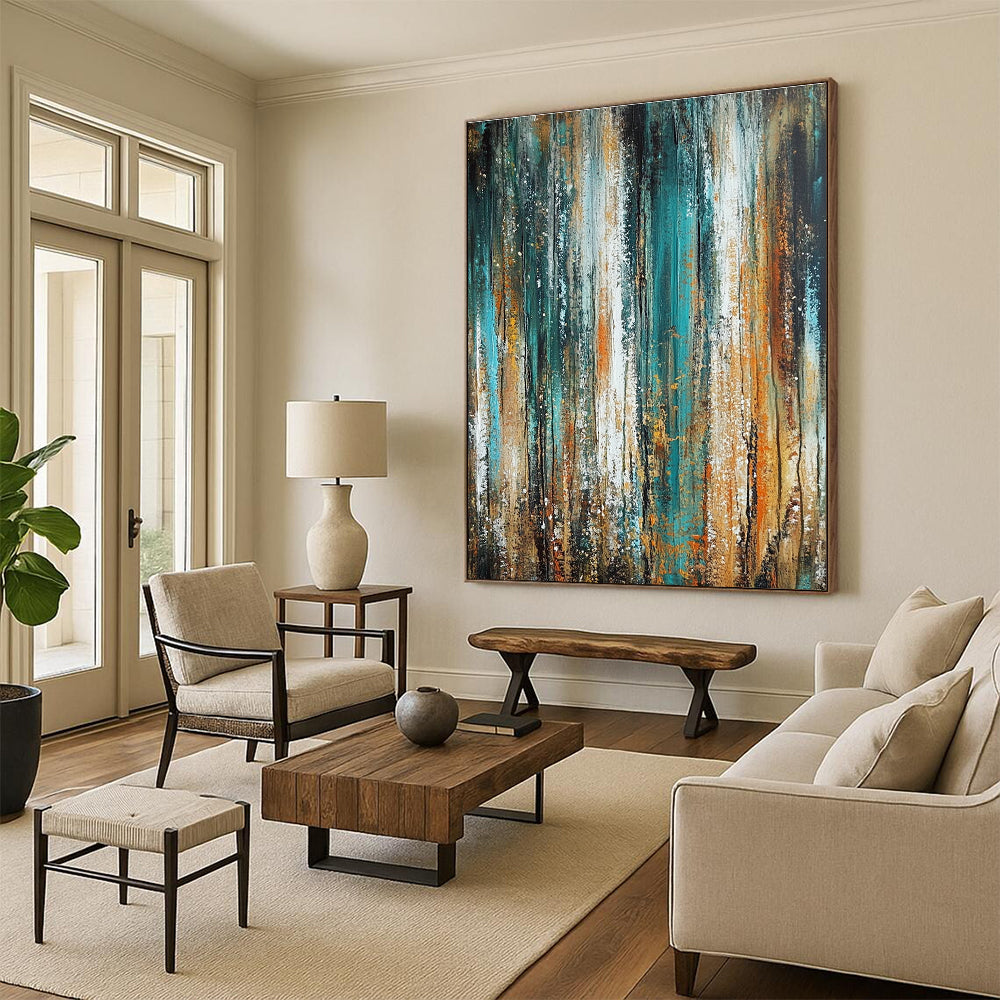 Abstract Vertical Strokes for Industrial - Style Loft & Contemporary Art Space STSC205