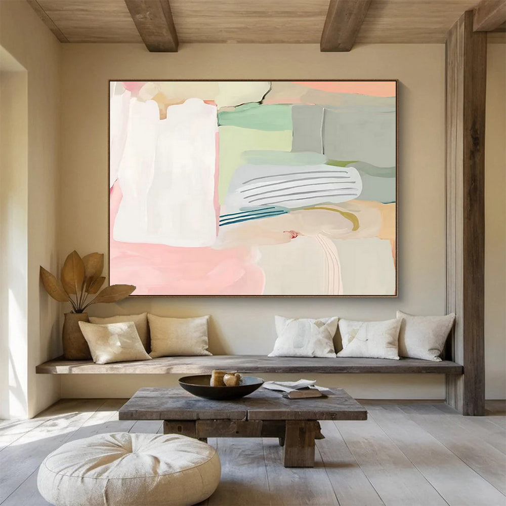 Fresh Geometric Abstract Art for Minimalist Home Office DLZ2796