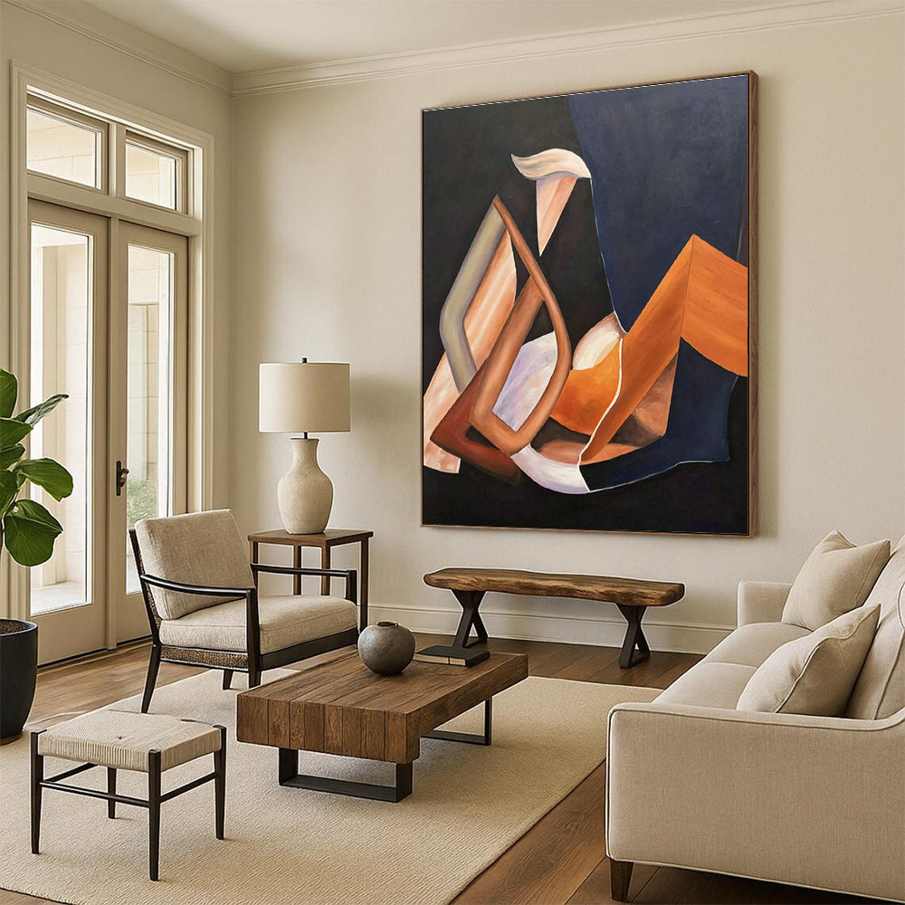 Geometric Color Abstract for Mid - Century Modern Lounge & Creative Design Studio DLZ0934