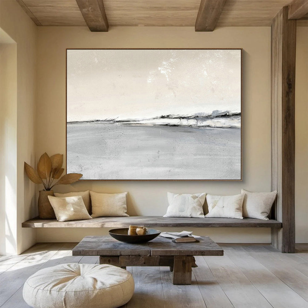 Minimalist Coastal Abstract Art for Contemporary Hotel Spa Waiting Rooms DLZ2629