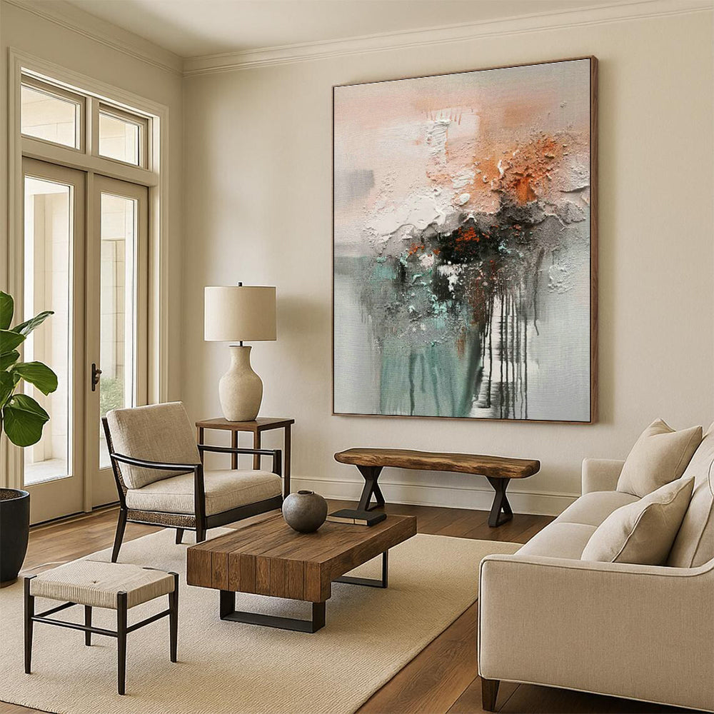 Textured Abstract Art for Art Gallery & Industrial - Style Loft DLZ1787