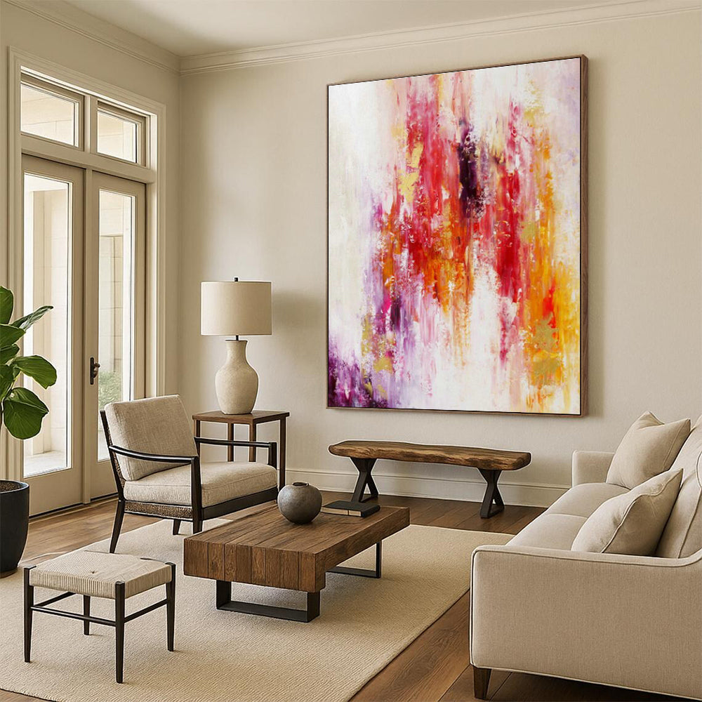 Colorful Cascade Abstract Art for Luxury Hotel Lobby Atriums DLZ0060