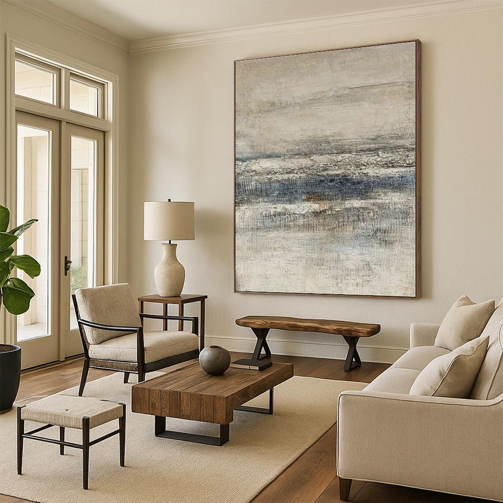 Gray - Toned Abstract Landscape for Luxury Hotel Lounge Spaces DLZ0181