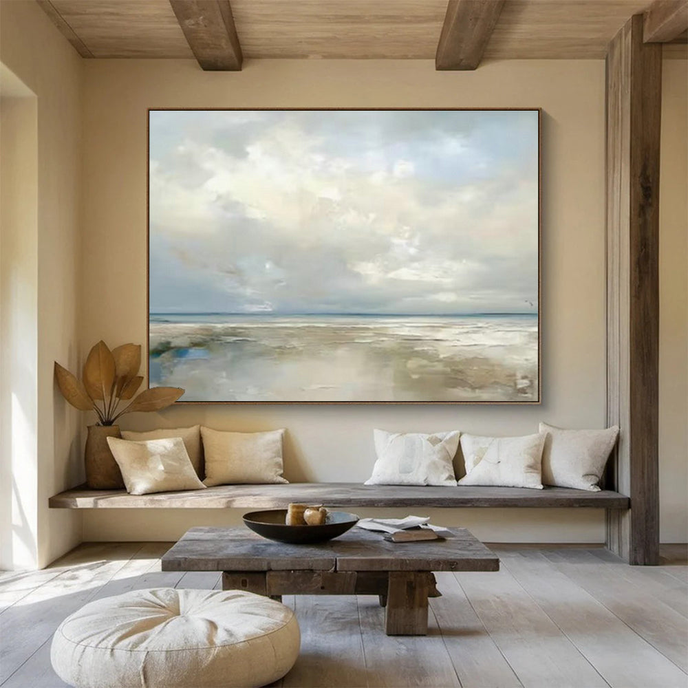 Airy Light - Colored Seaside Painting for Bright Living Space Openness DLZ2706