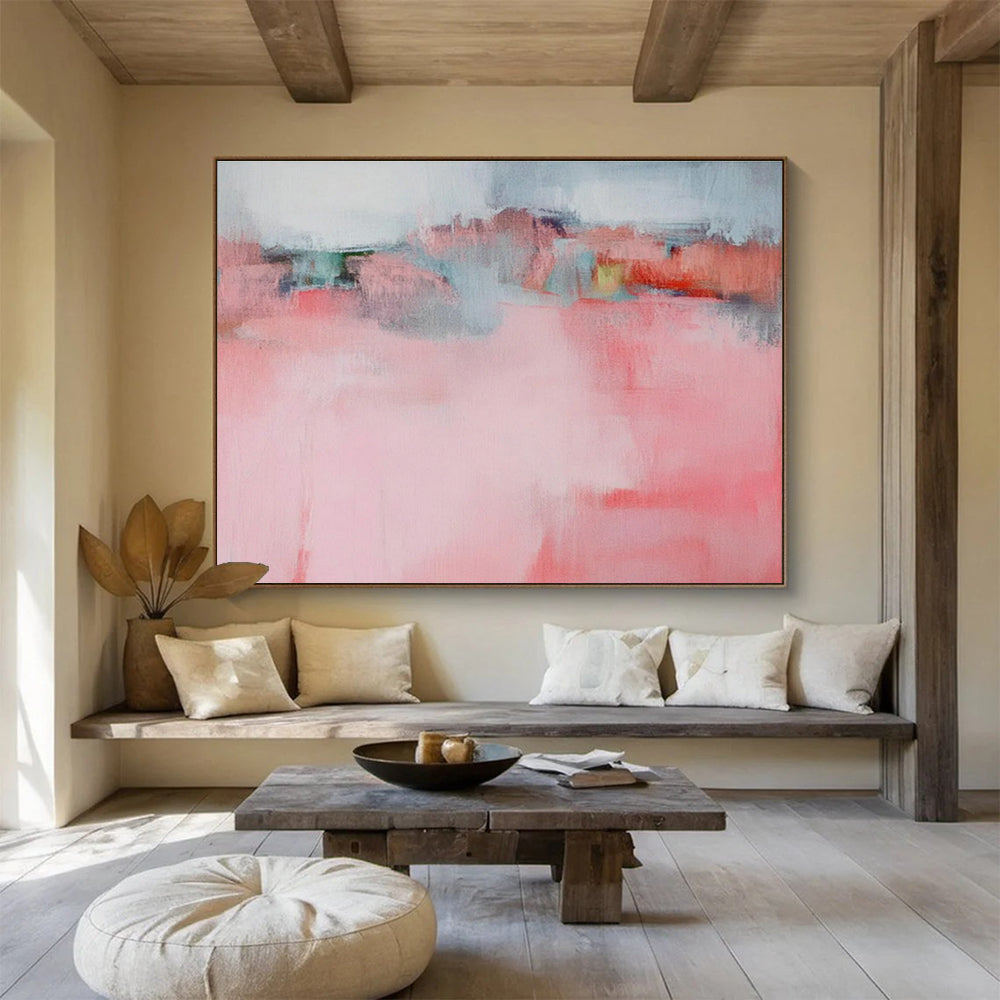 Pink - Tone Abstract Ambiance Art for Cozy Girls’ Lounge DLZ2871