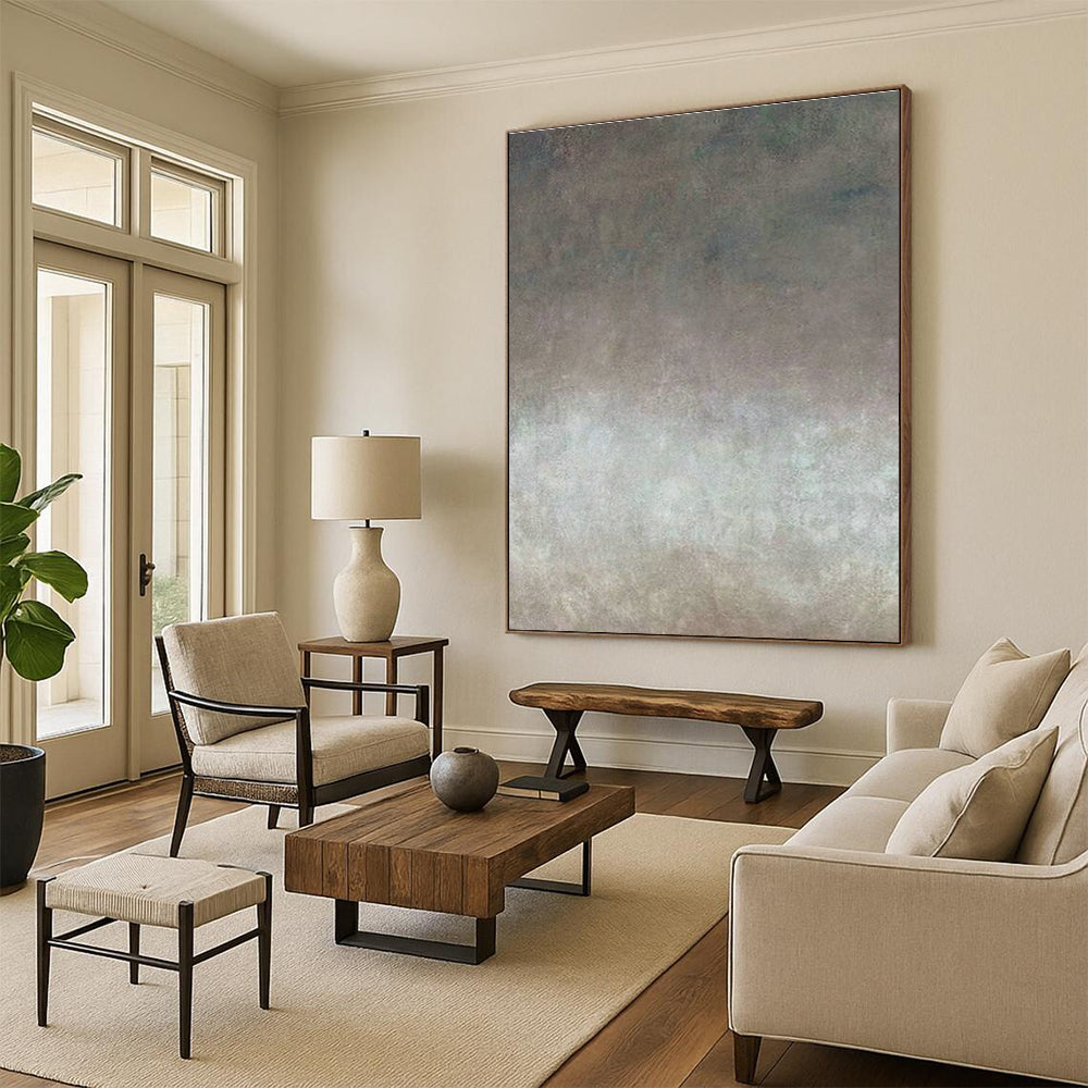 Gradient Neutral Abstract for Scandinavian - Style Yoga Studio & Minimalist Dining Room DLZ0885