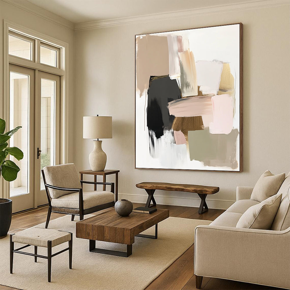 Soft Color Block Abstract for Modern Nursery & Elegant Living Room STSC619