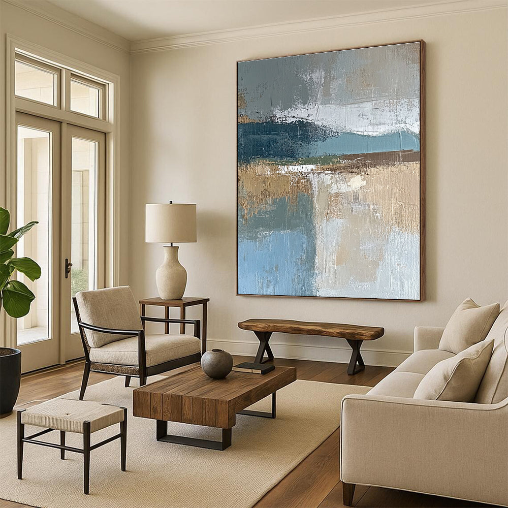 Earth - Toned Abstract Layers for Industrial - Chic Home & Minimalist Art Gallery STSC563