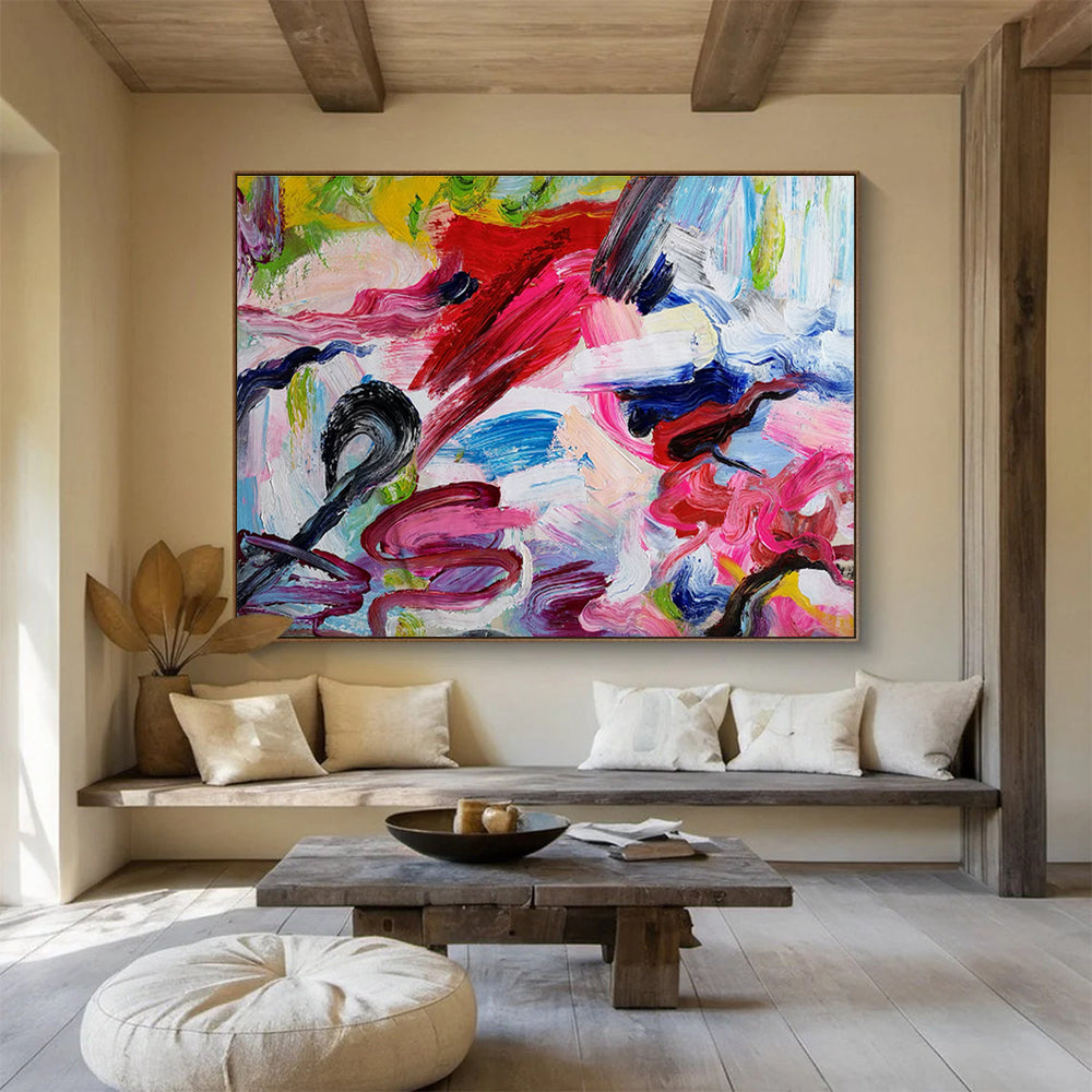 Colorful Stroke Abstract Art for Creative Studio Collaborative Spaces DLZ2681
