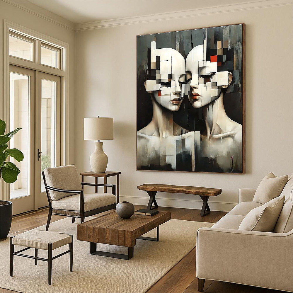 Cubist Faces Art for Modern Art Museum & Creative Home Studio STSC1447