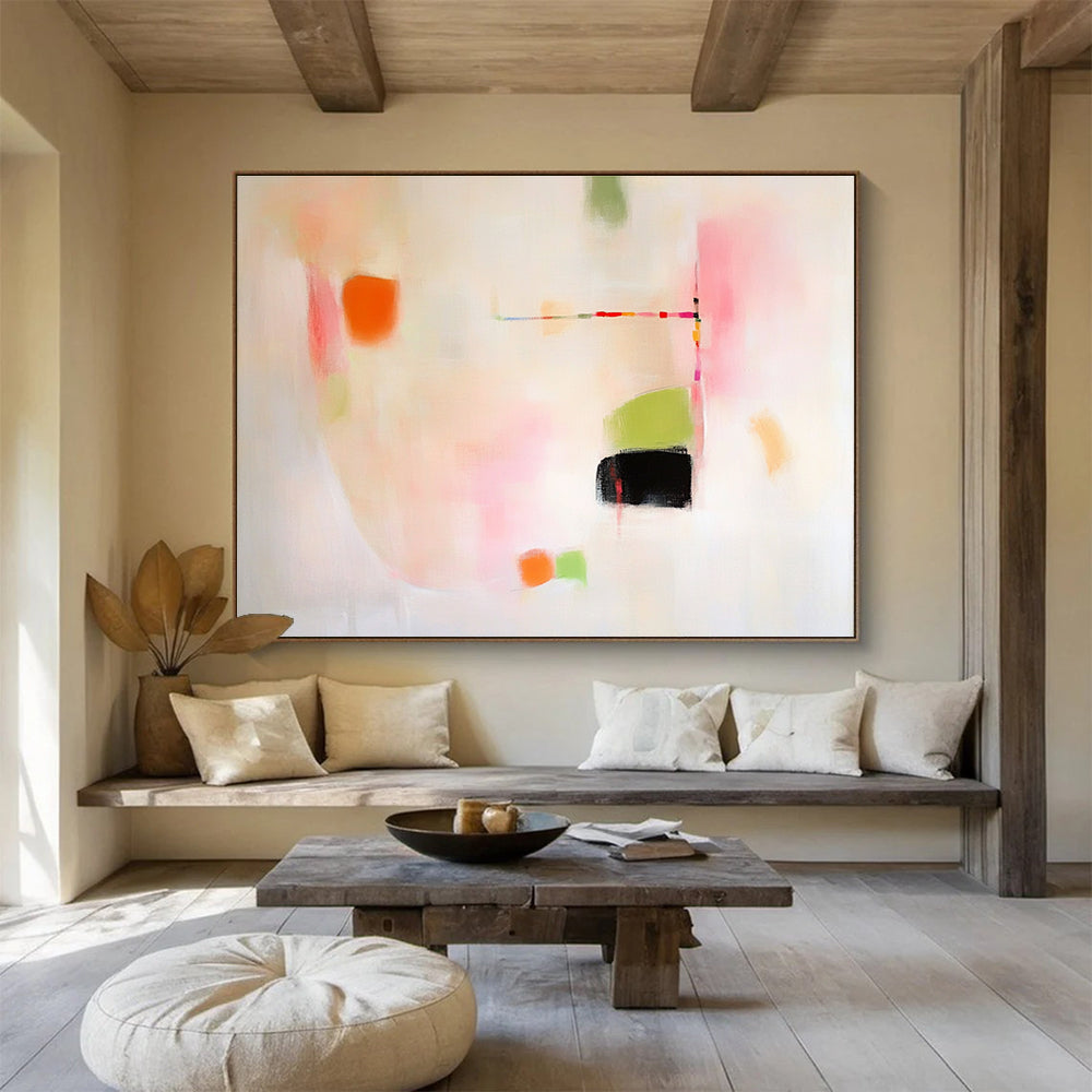 Pastel Abstract Dots Art for Nursery & Feminine Café SC379