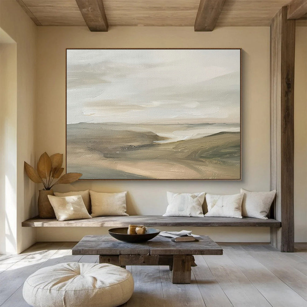Earth - Tone Landscape Abstract Art for Rustic Farmhouse Entryways DLZ2631