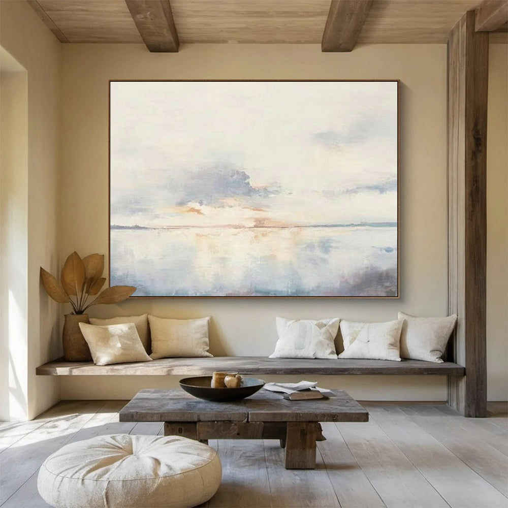 Light - Color Lake - View Abstract Art for Serene Bedroom Nook DLZ2799