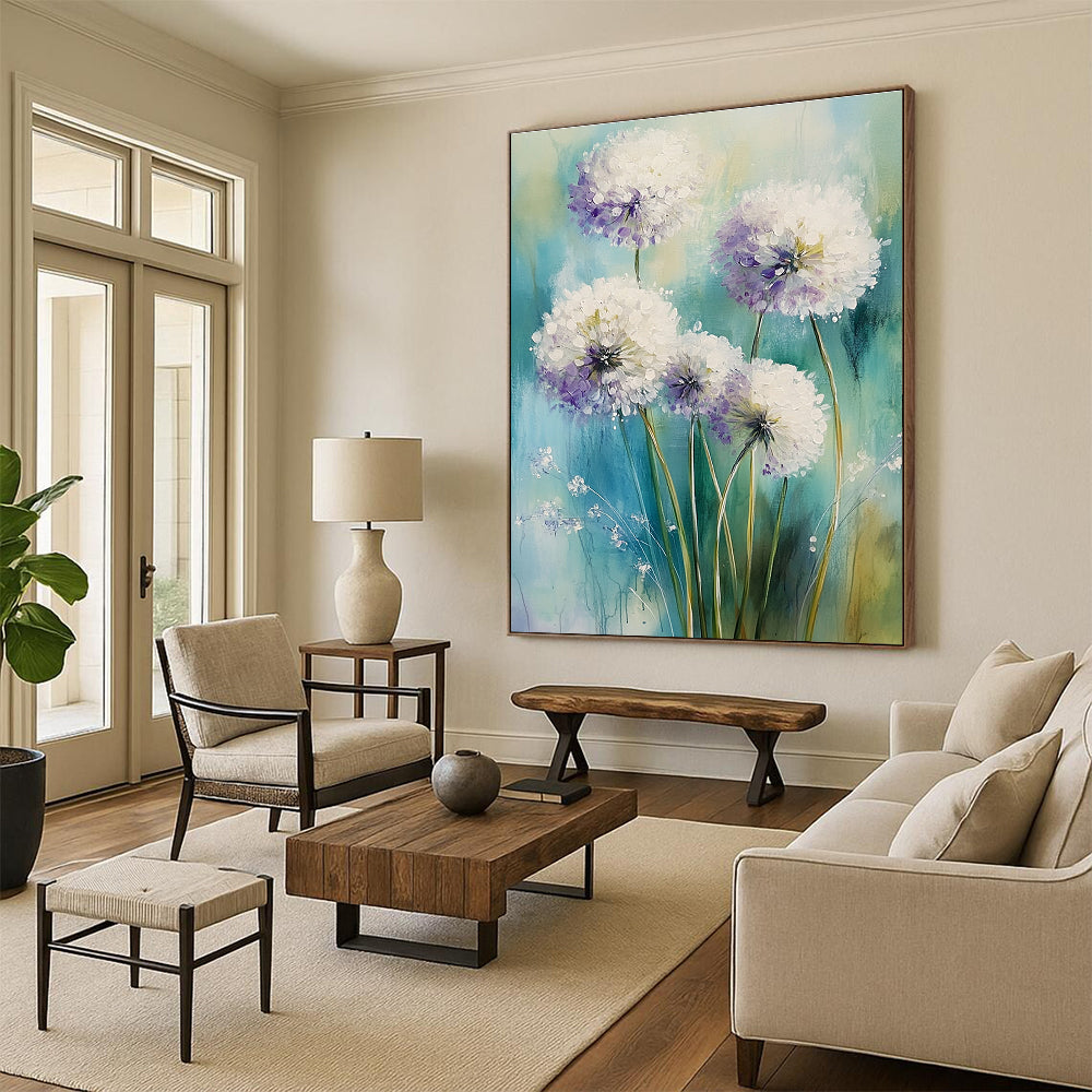 Dandelion Blooms Cheerful Floral Art for Cottage - Style Kitchen & Bright Home Dining Room STSC1468