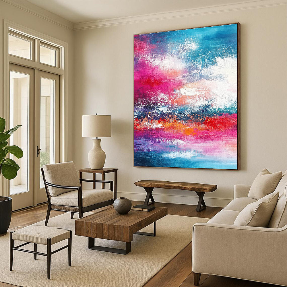 Colorful Abstract Sky & Sea Art for Rooftop Bar & Beachfront Villa STSC116