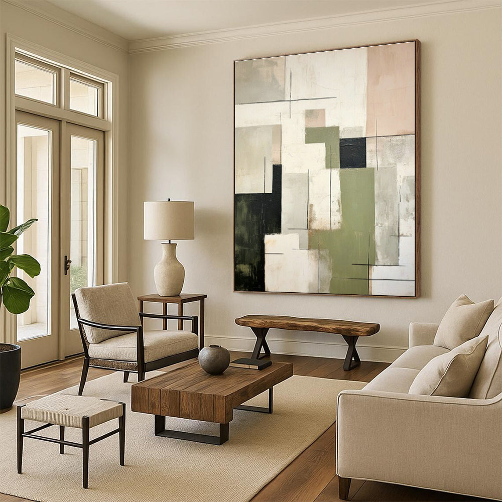 Modern Geometric Art for Corporate Lobby & Urban Loft DLZ0599