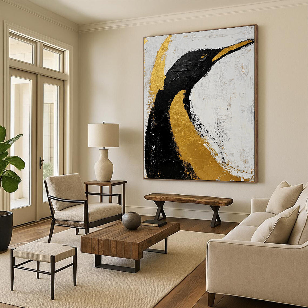 Chic Avian Art for Modern Living Room & Boutique Hotel STSC010