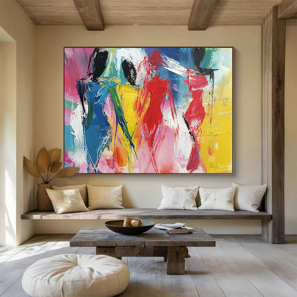 Colorful Abstract Figures Art for Fashion Boutique & Artistic Event Space SC188