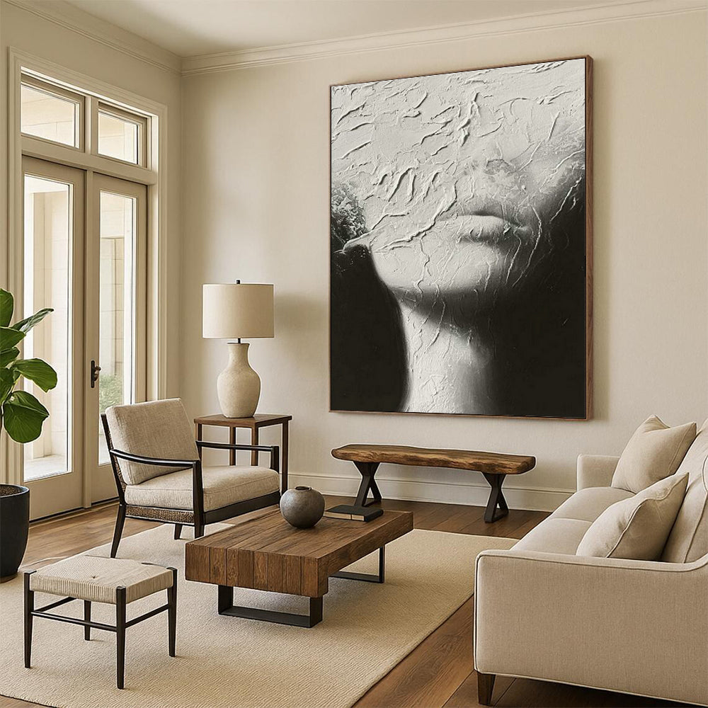 Black - White Portrait Art for Sophisticated Home Library Feature Walls DLZ0223