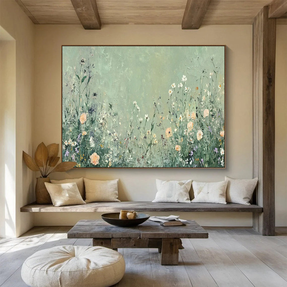 Delicate Wildflower Field Art for Calming Nursery DLZ3052