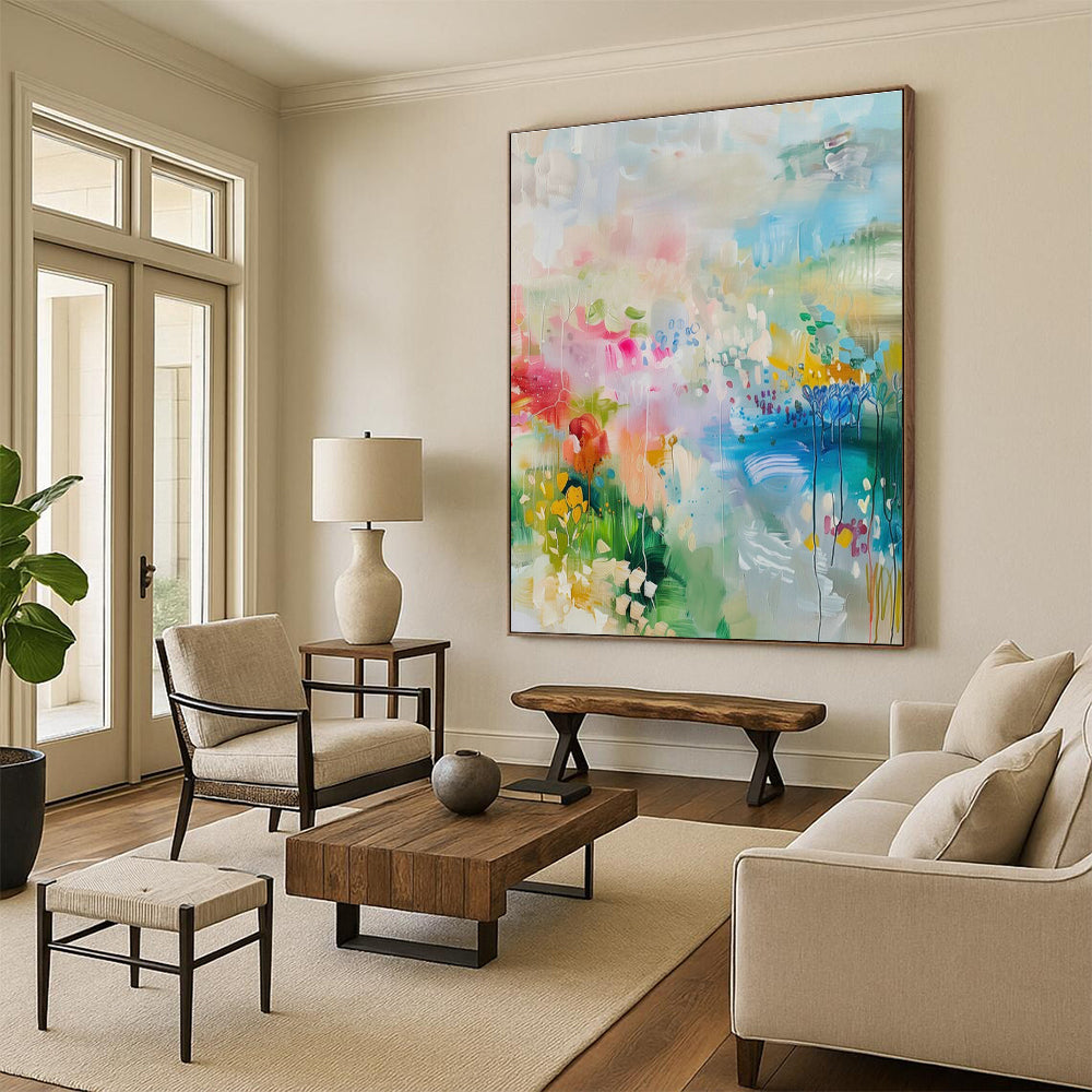 Colorful Floral Abstract Art for Home Garden Room & Art - Centric Café DLZ2089
