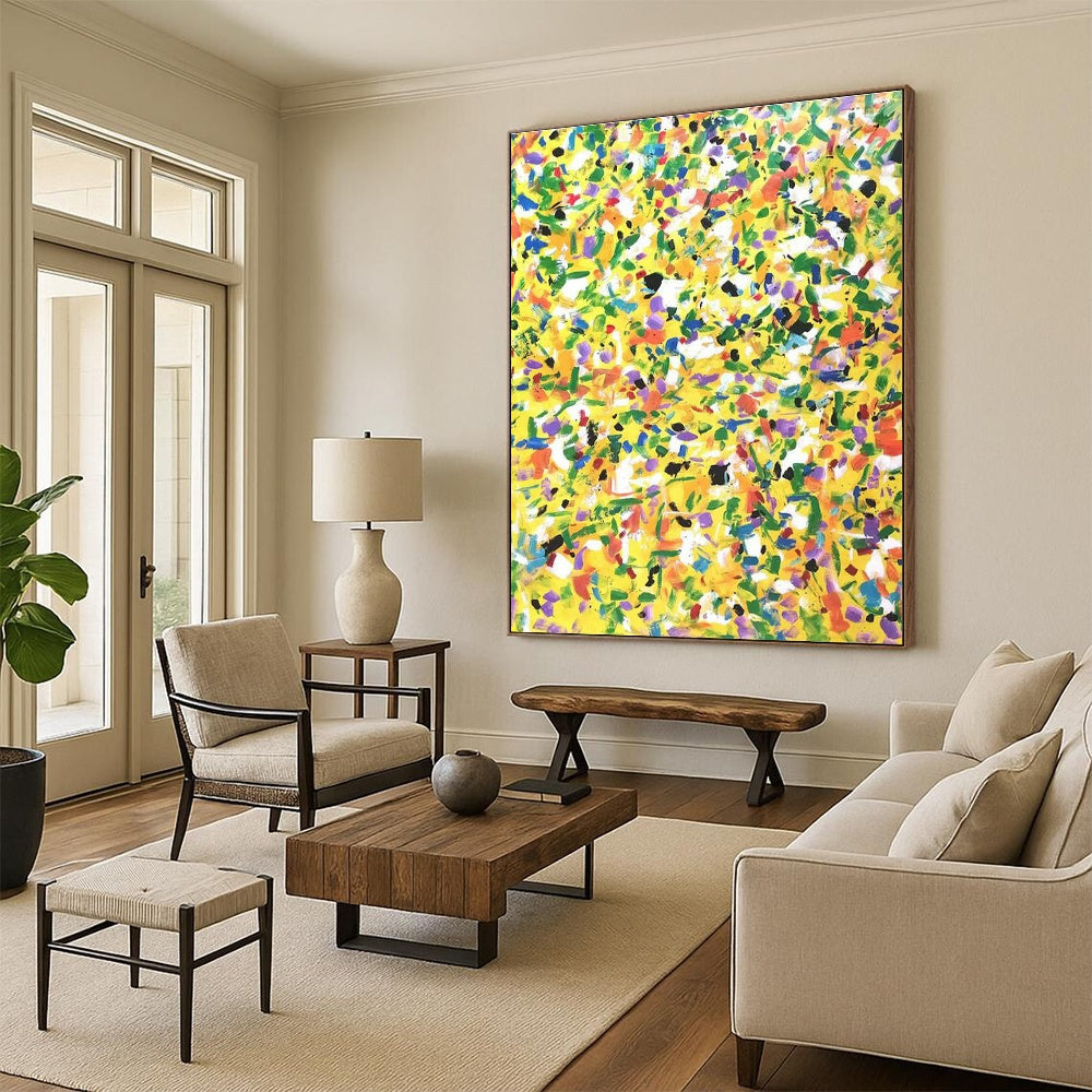 Large - Scale Abstract Colorful Splash Art for Living Room & Gallery DLZ2271