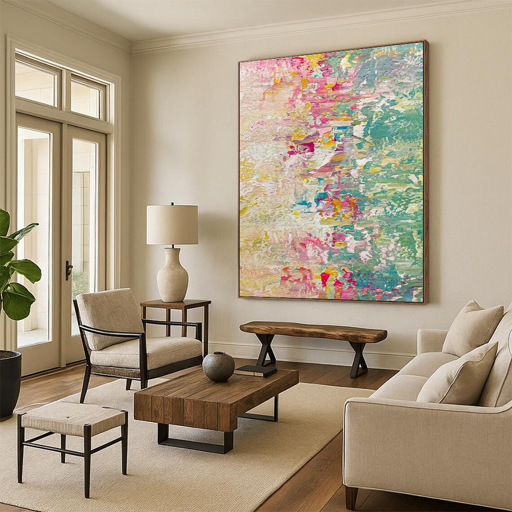 Soft Pastel Abstract Art for Spa Retreat & Bedroom Oasis DLZ2383