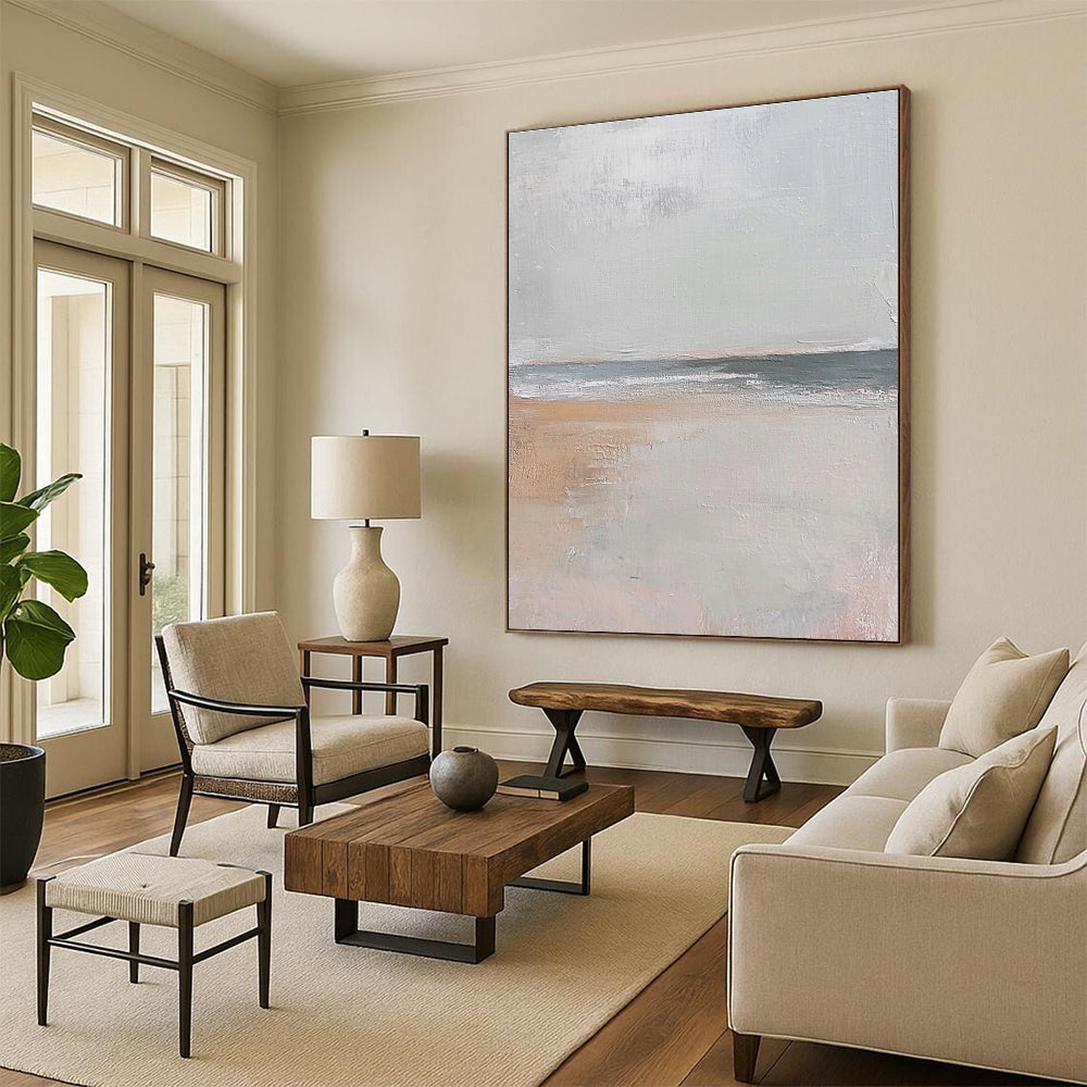 Calm Coastal Art for Beach House Bedroom & Yoga Studio STSC016