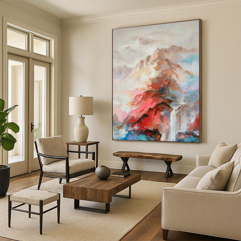 Color - Ink Landscape Abstract Art for Zen - Style Teahouse & Art - Loving Home Study DLZ1355