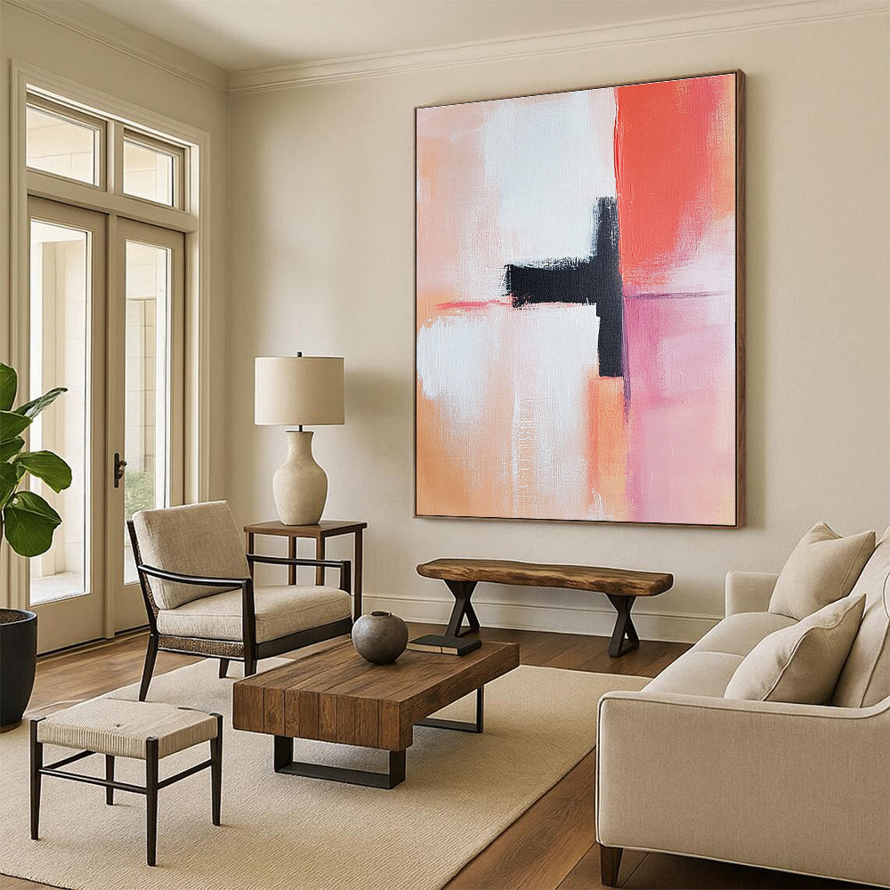 Color - Blocked Cross for Scandinavian - Style Home & Minimalist Gallery STSC819
