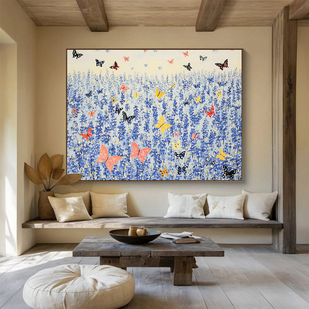 Butterfly Field Art for Serene Garden Room & Children’s Playroom SC463