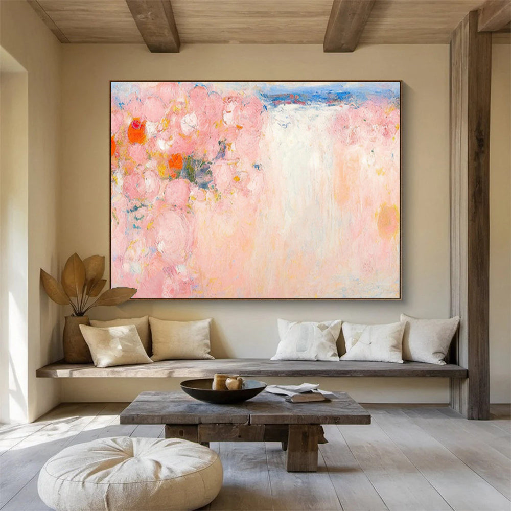 Pink Floral Light - Scene Abstract Art for Charming Vanity Area DLZ2795