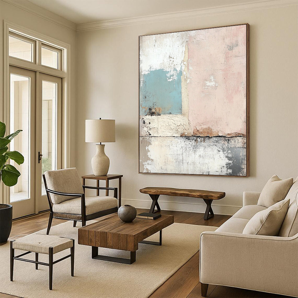 Pastel Textured Wall Abstract for Bohemian Living Room & Feminine - Inspired Boutique STSC657