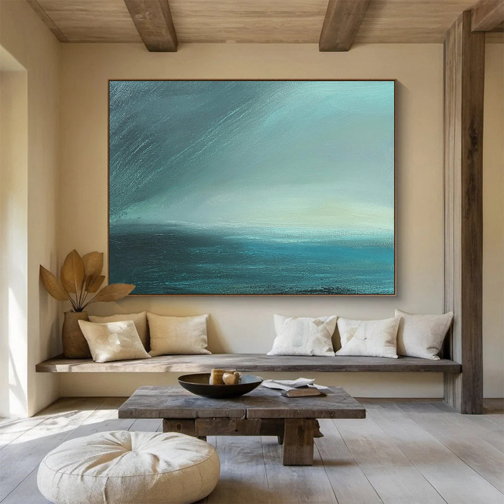 Misty Sea Abstract Art for Coastal Home Study & Art Gallery Seaside Exhibition SC497