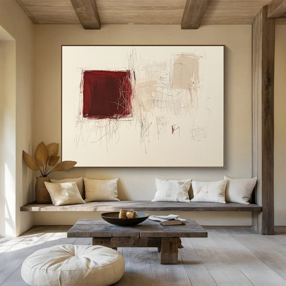 Expressive Abstract Art for Industrial Loft & Creative Workshop SC552