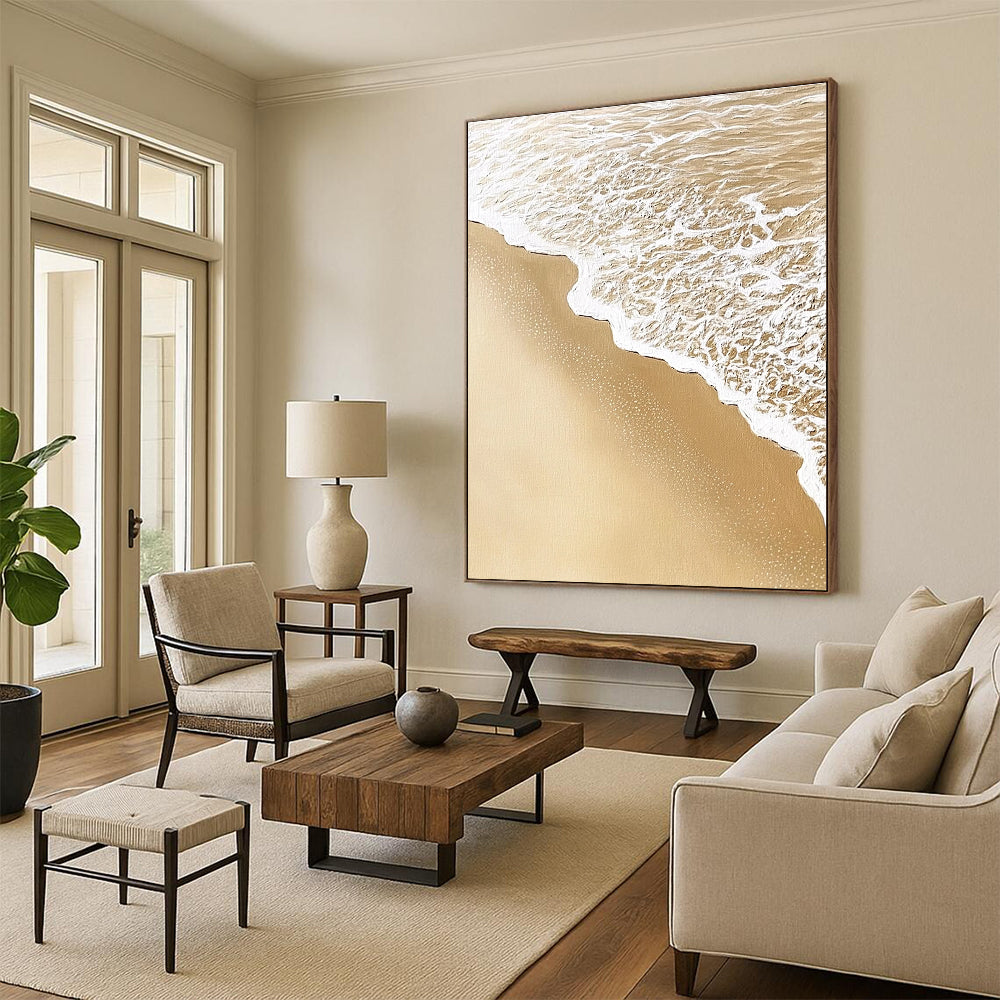 Serene Beach Foam for Coastal Home Bedroom & Relaxing Wellness Retreat STSC952