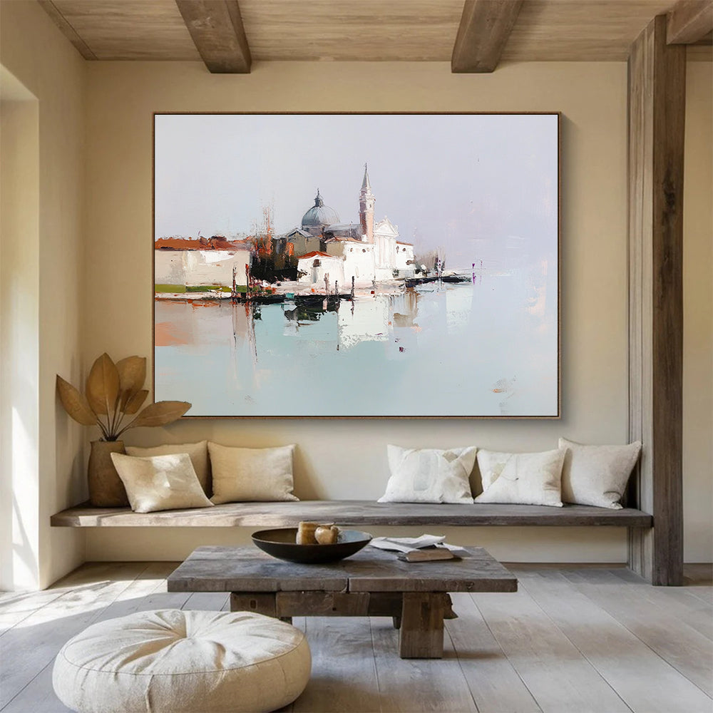 Venetian Waterfront Art for Italian - Style Restaurant & Travel Lover’s Home SC410