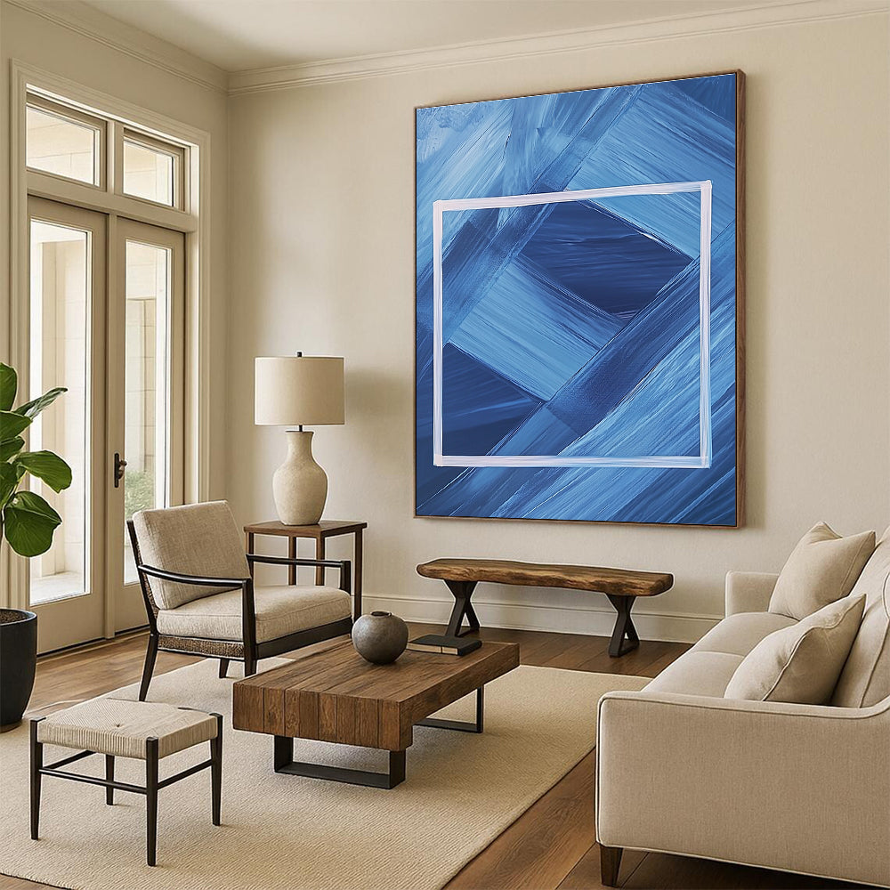 Minimalist Abstract Art for Scandinavian Office & Art Gallery STSC037