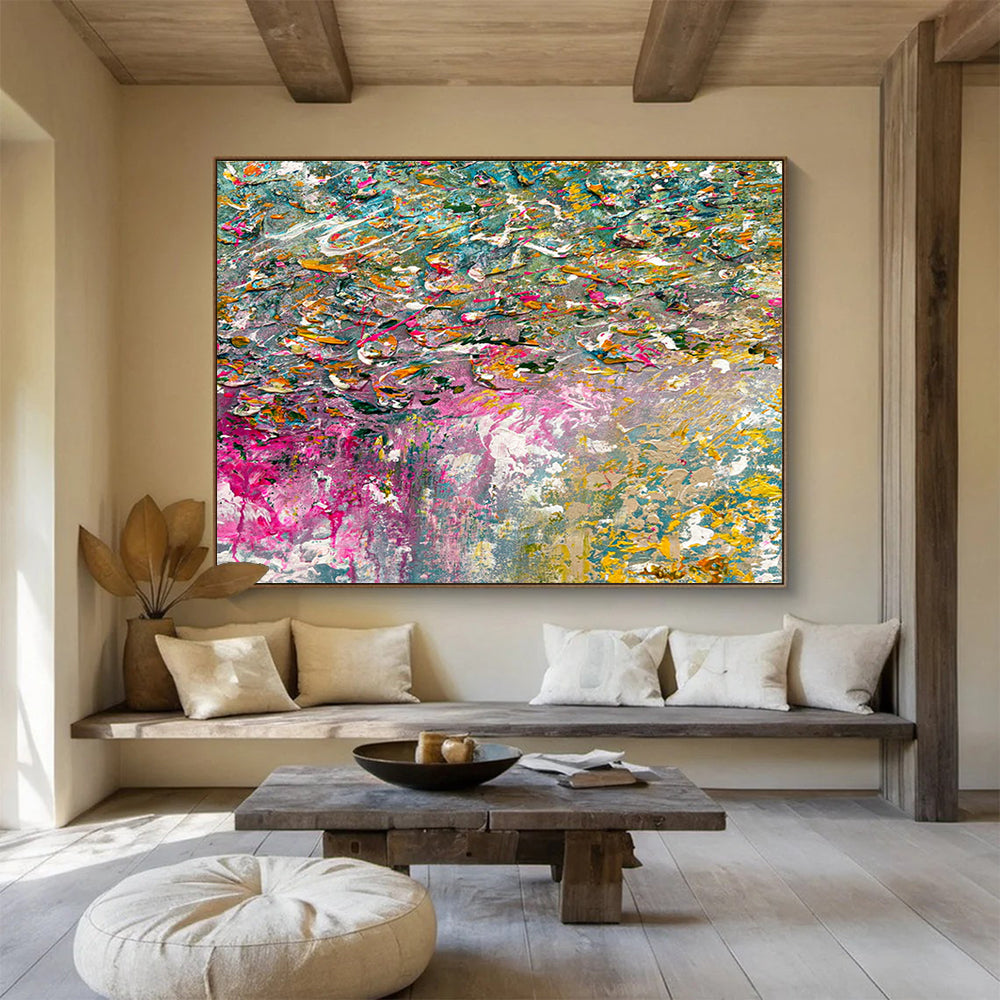 Color - Splashed Floral Art for Creative Studio Collaboration Space Walls DLZ3304