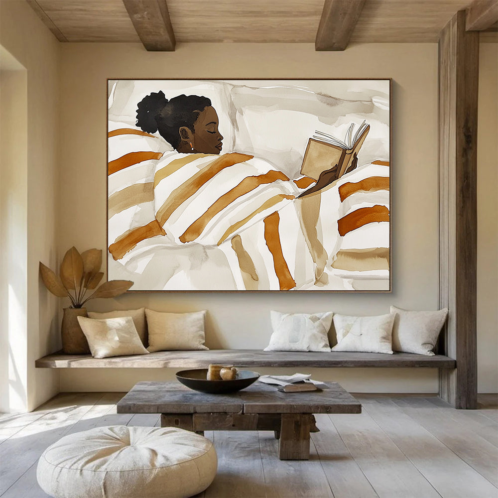Cozy Lifestyle Art for Bedroom & Bookstore Café SC617