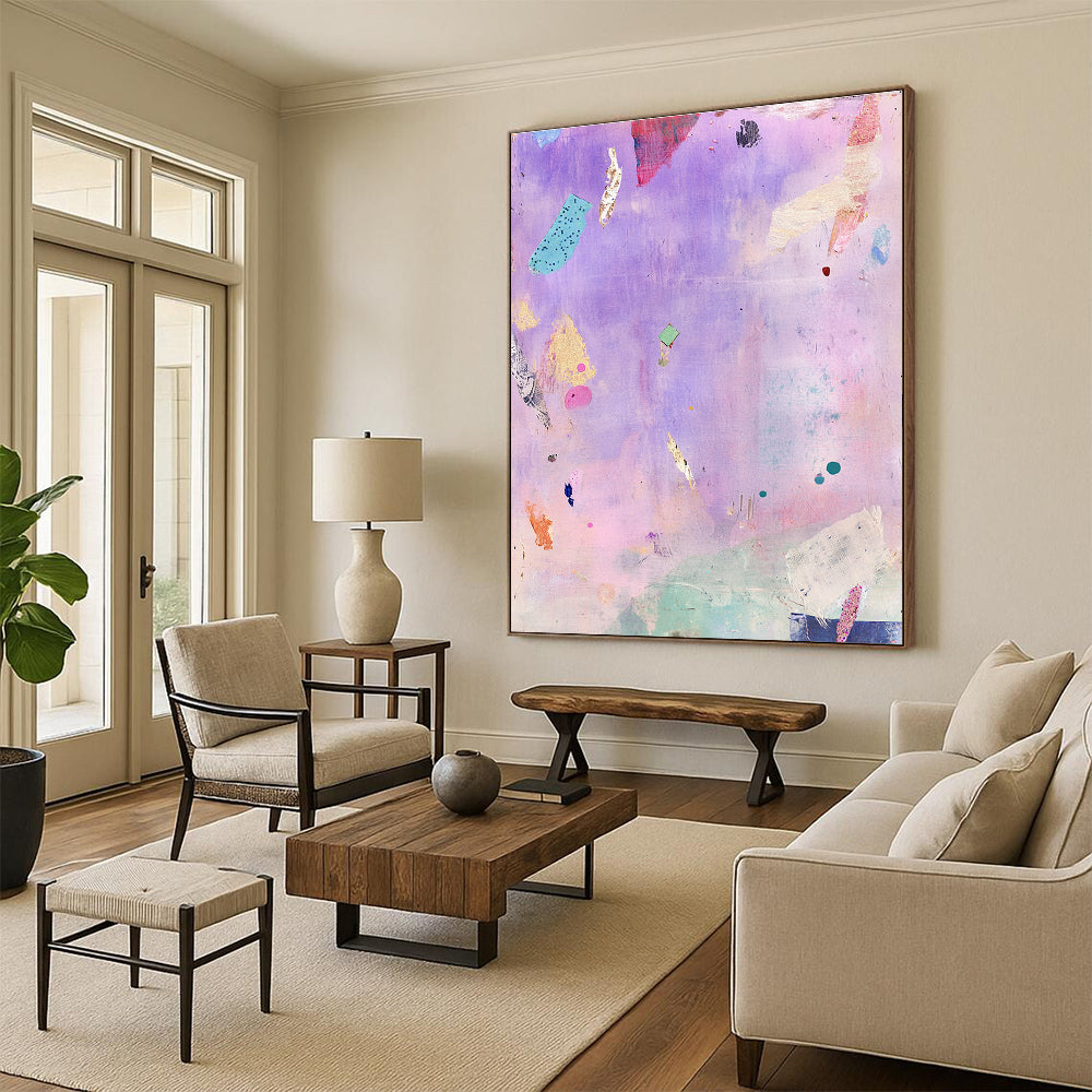 Purple Collage Abstract for Bohemian - Chic Boutique & Art Studio Lounge STSC1207