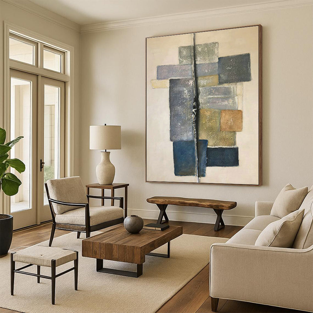 Geometric Color - Block Art for Modern Office Lobby & Design Studio DLZ1048