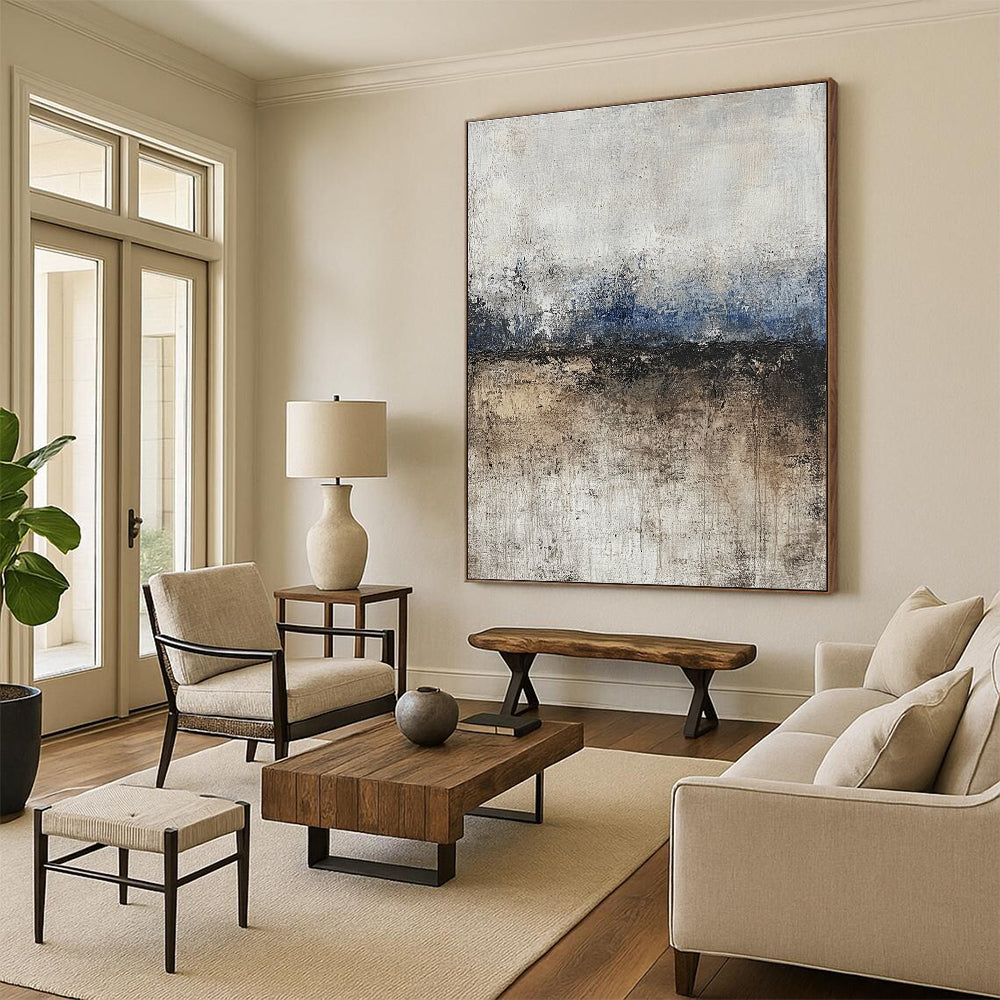 Textured Coastal Abstract Art for Beachfront Café & Art - Loving Home Library STSC125