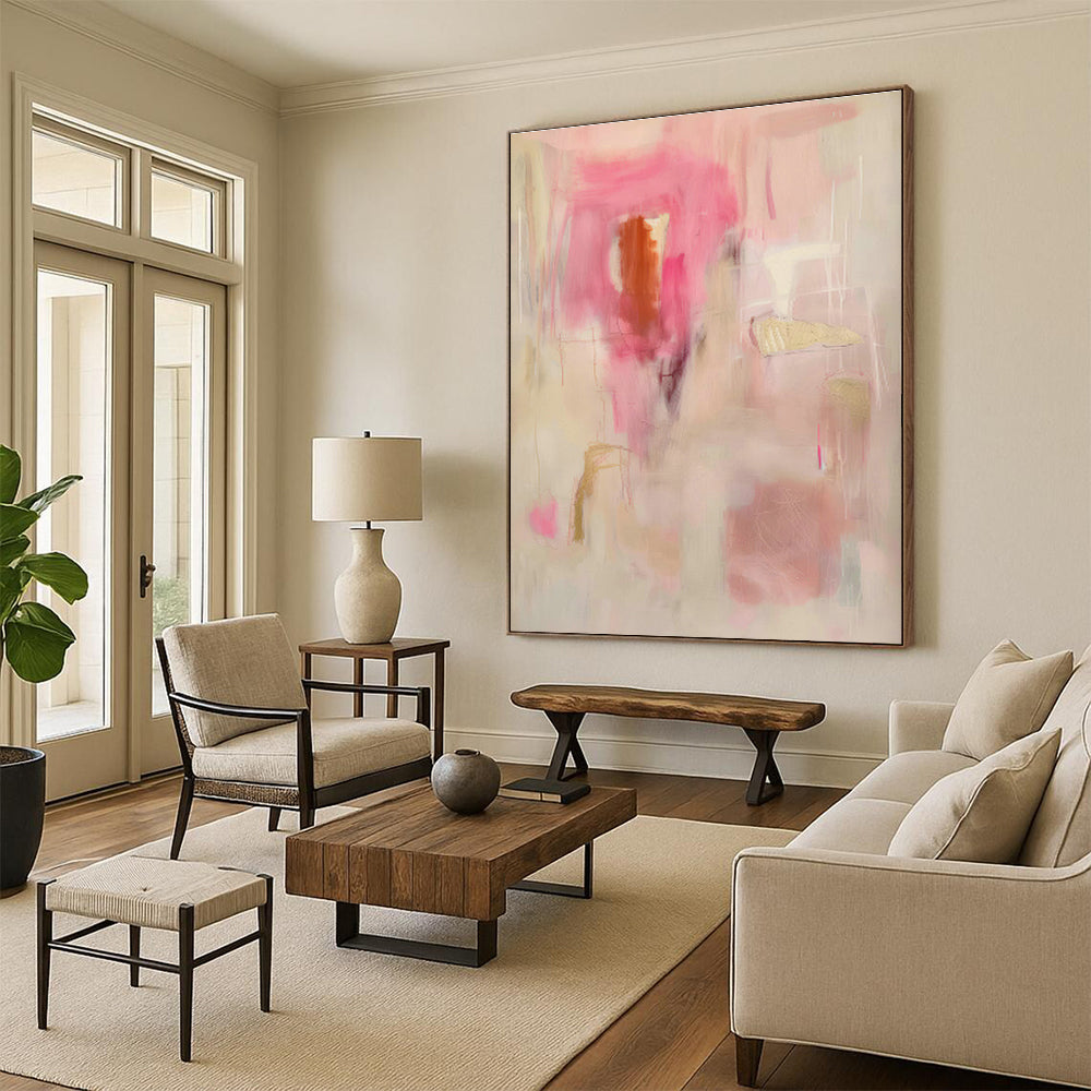Pink Abstract Art for Blush - Toned Bridal Suite & Creative Salon DLZ0717